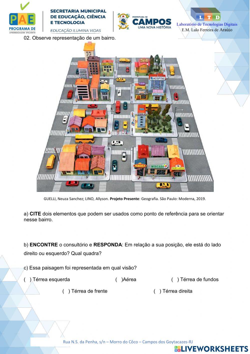 Formas de representação e pensamento espacial