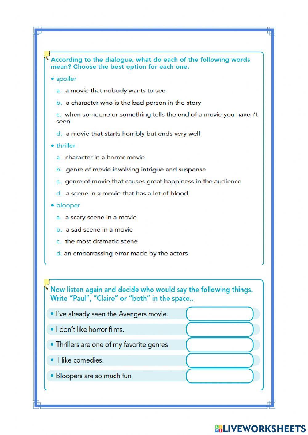 Talking about movies