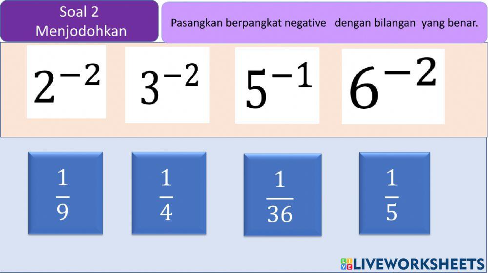 Tes Bilangan Berrpangkat dan Bentuk Akar 1