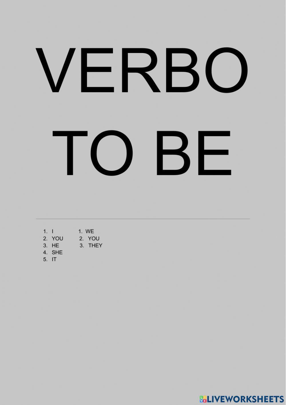 Pronombres personales y verbo to be en afirmativo