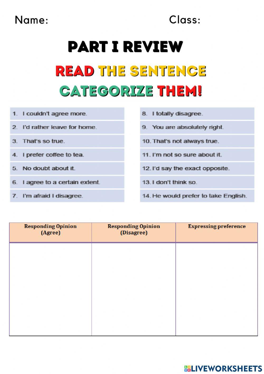 Expression of Opinion