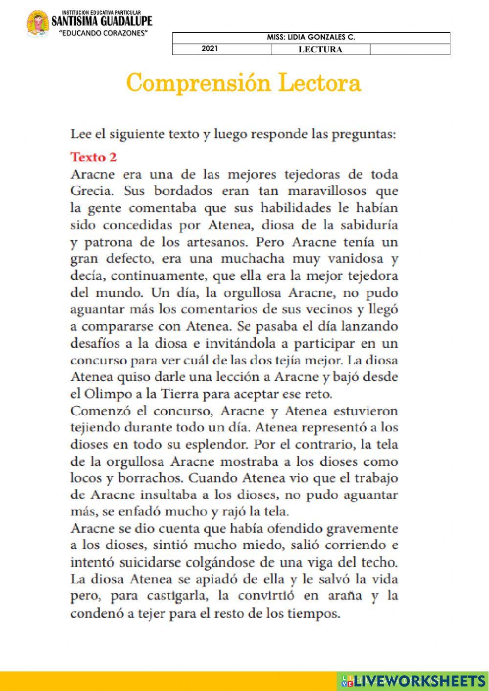 Comprensiòn lectora III