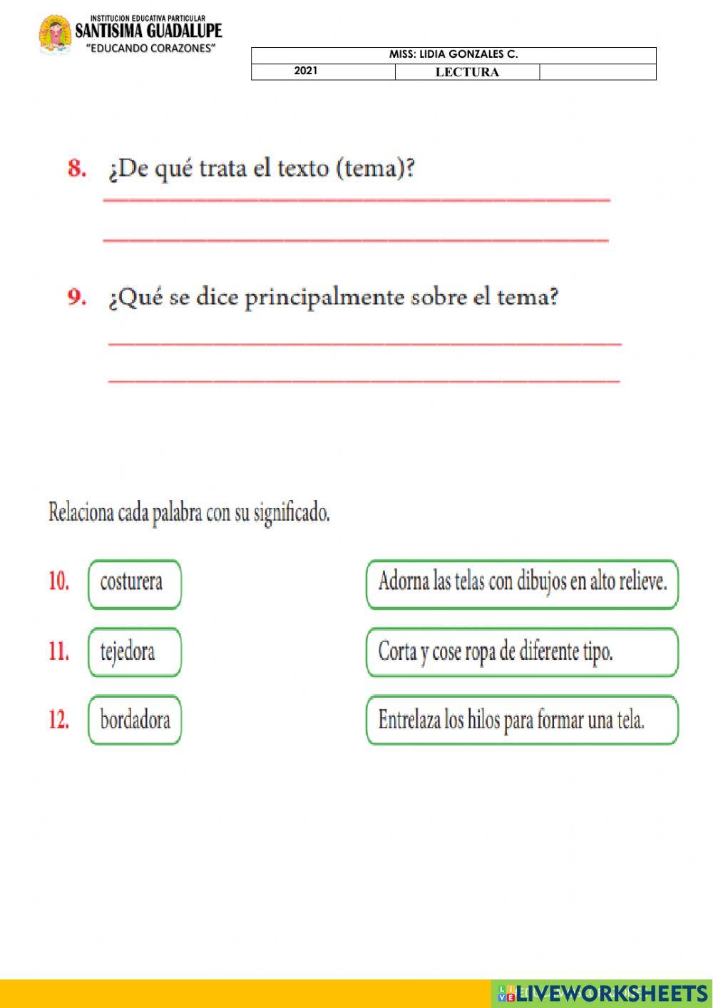 Comprensiòn lectora III