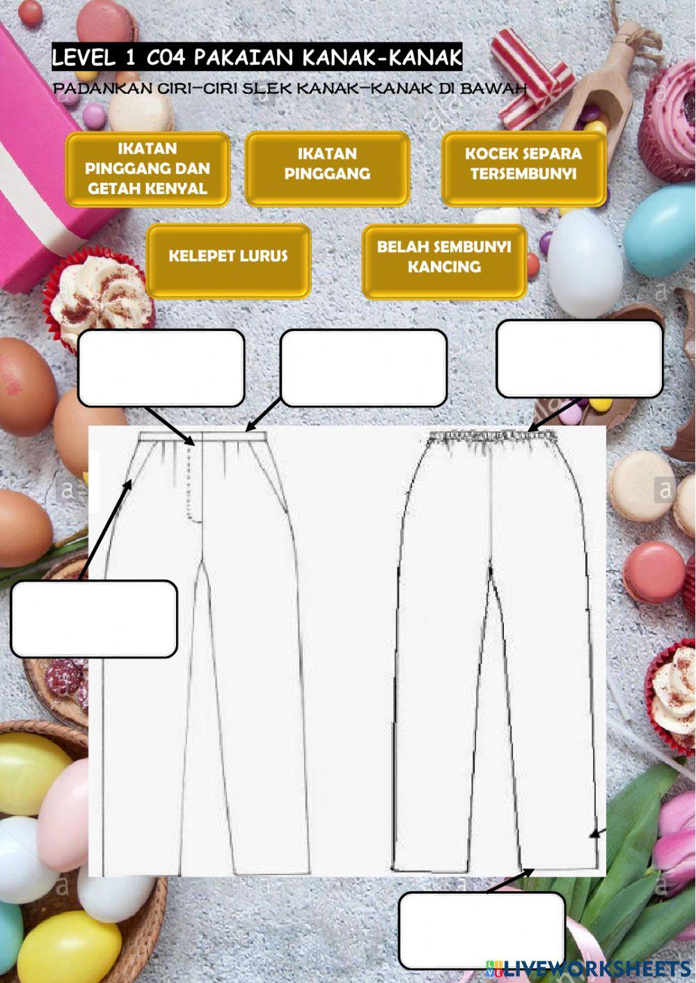Level 1 c04 pakaian kanak-kanak SLEK