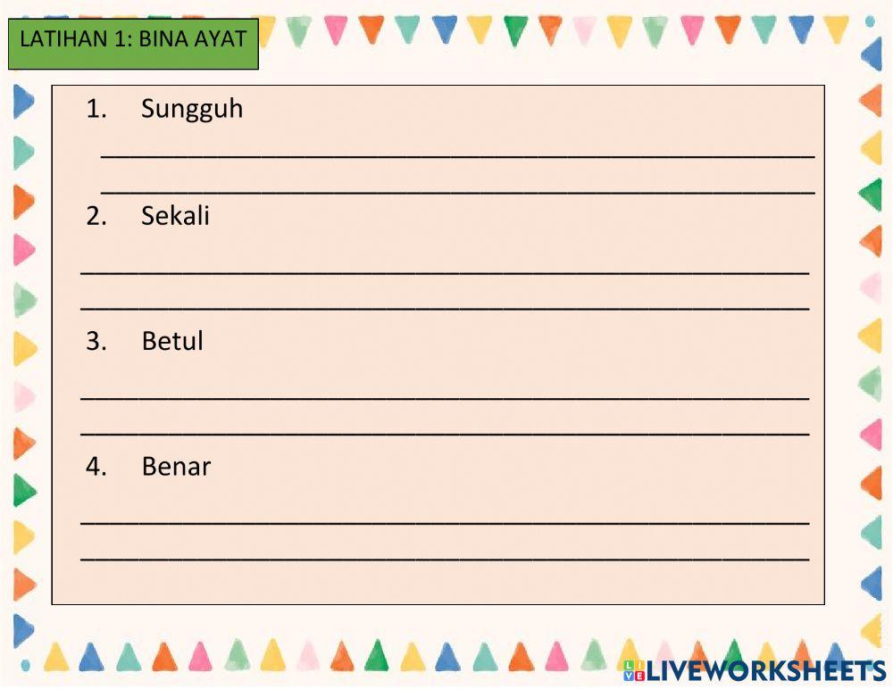 Bahasa Melayu 3 Jujur