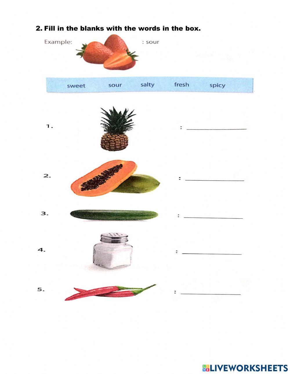 LKPD Lesson 5 Taste and Fruits