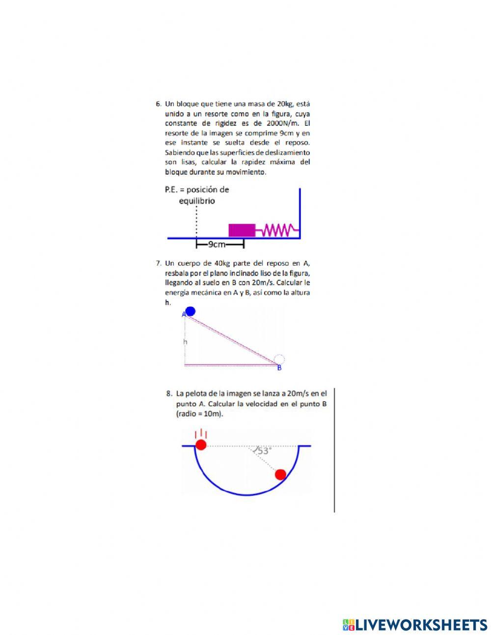 Energia mecanica y principio de conservacion de la energia
