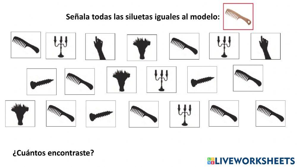 Identifica cuantas siluetas corresponden al modelo