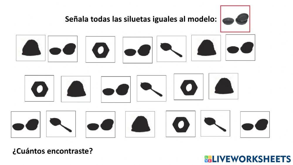 Identifica cuantas siluetas corresponden al modelo