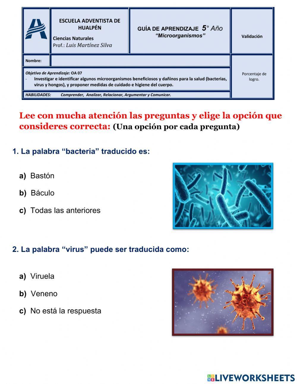 Guía Ciencias Naturales - Integración