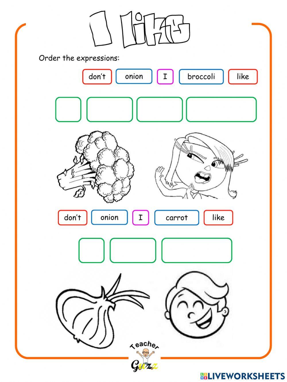 I don't like vegetables