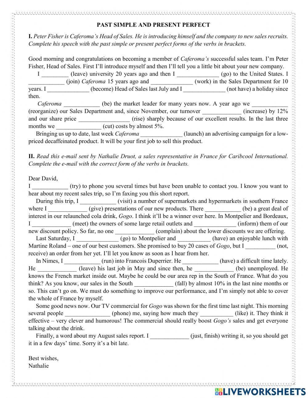 Present perfect and past simple