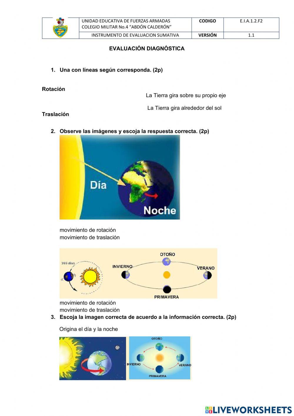 Evaluación Diagnóstica
