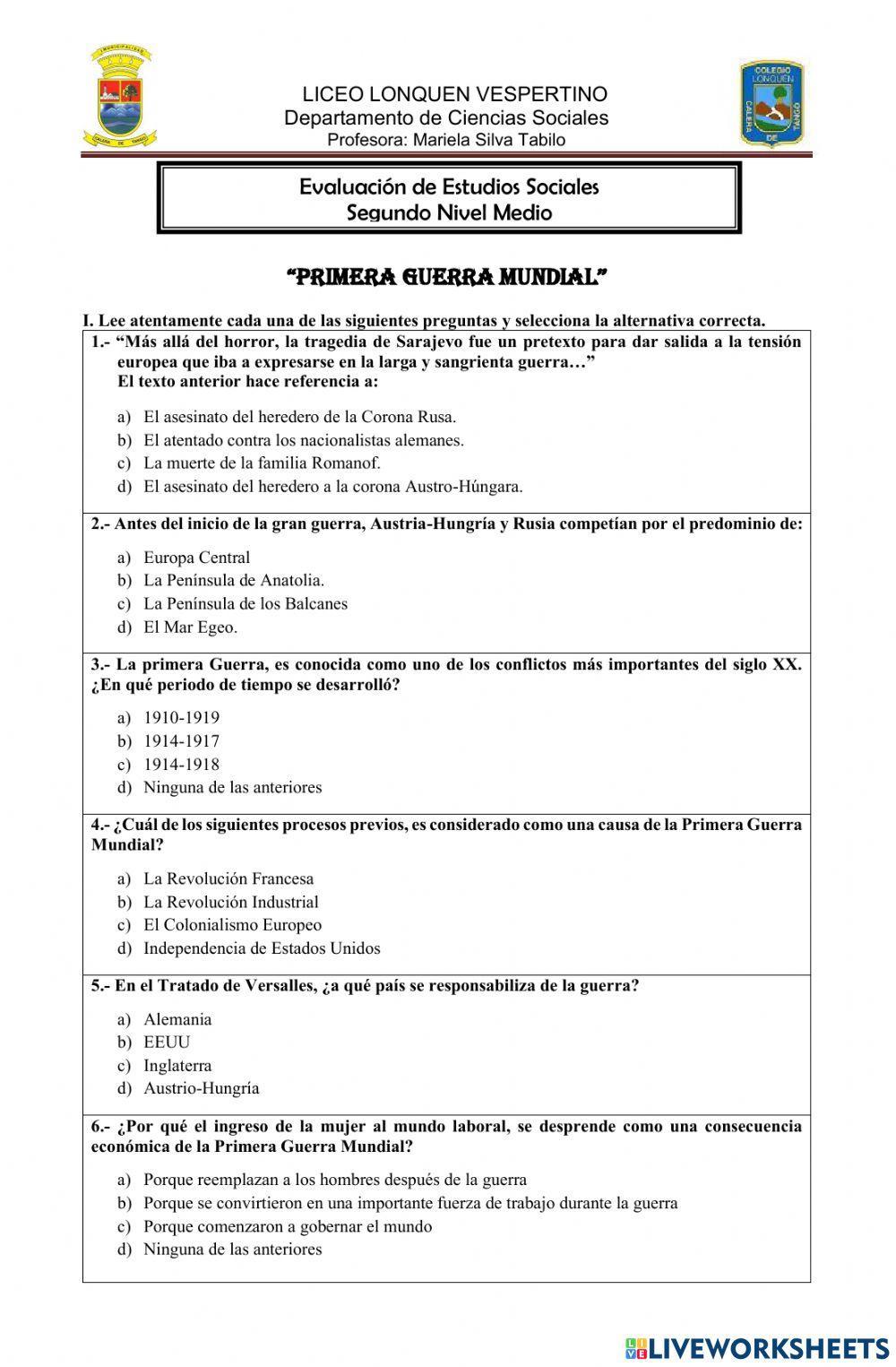 Primera guerra mundial