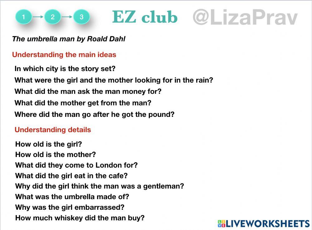 EZ Readers the umbrella man ideas