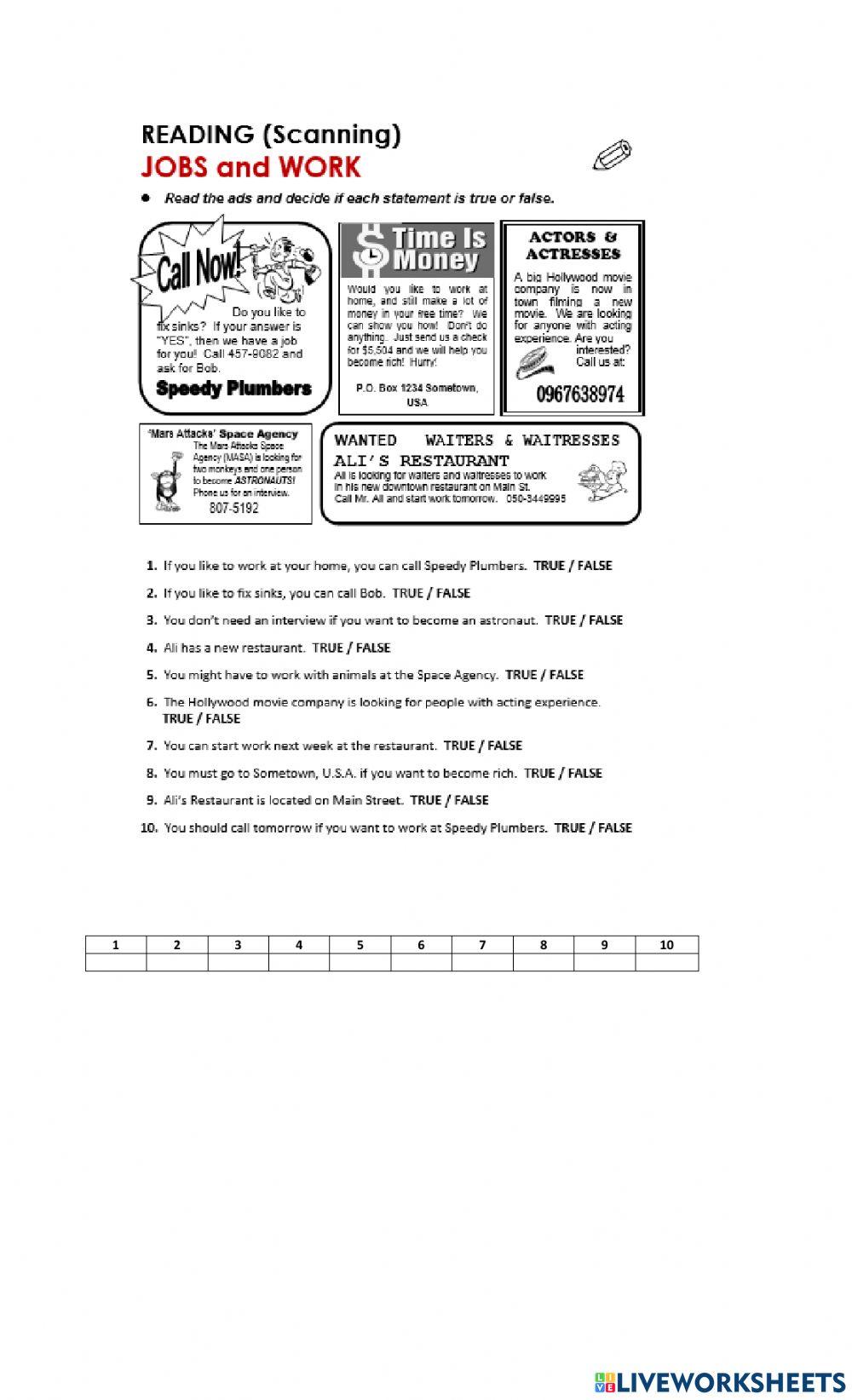 English Test Eight grade