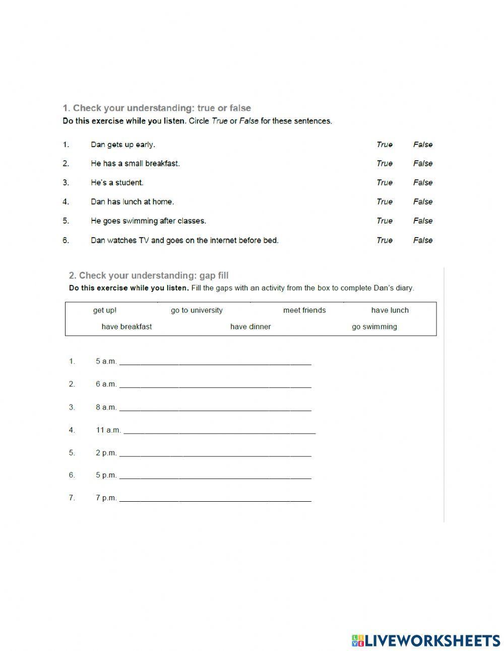 Listening : Interview with a swimmer