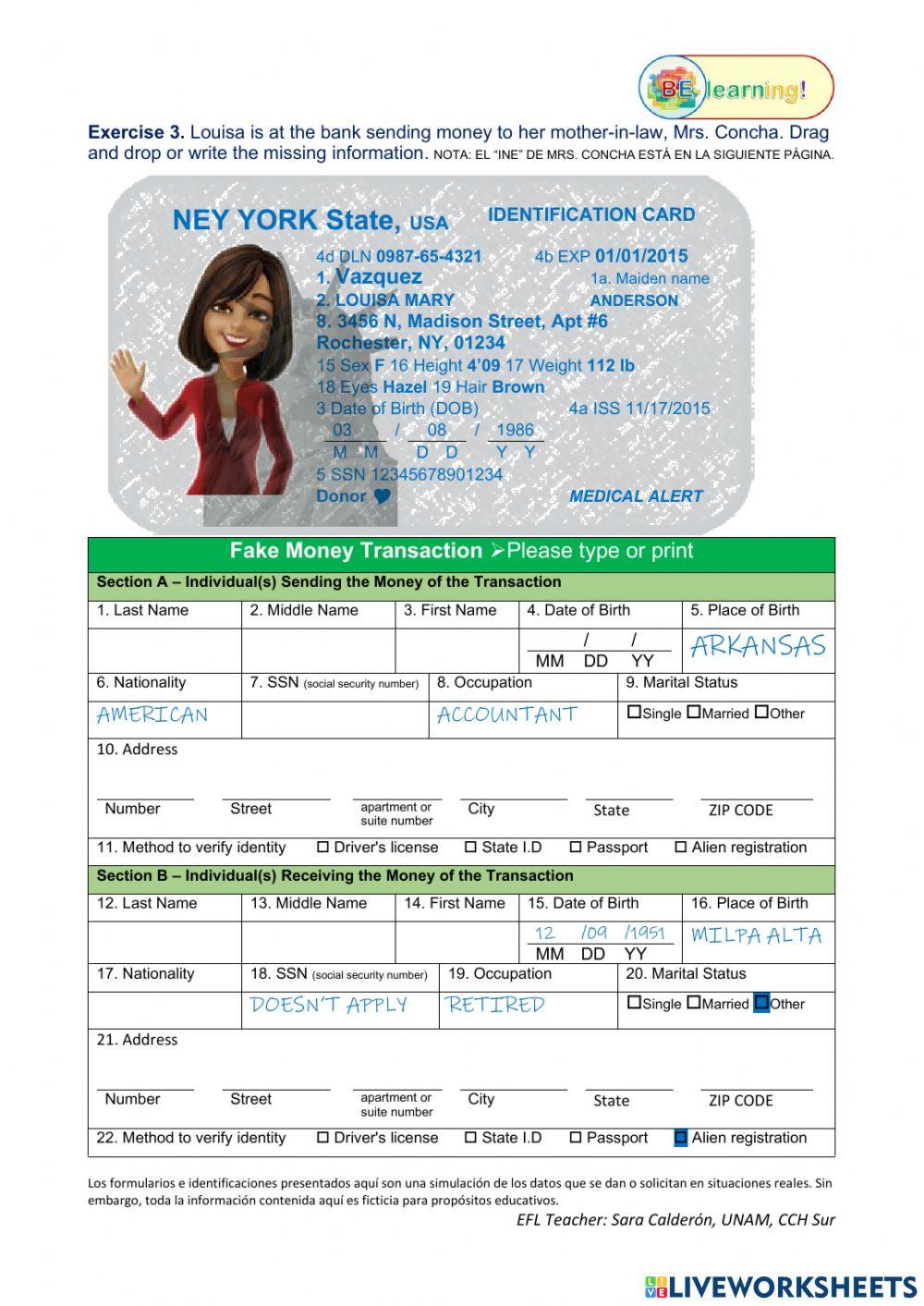 Filling out forms 3808891 | sesaitz | Live Worksheets