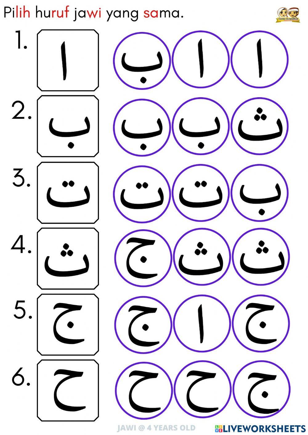 JAWI: Mengenal huruf jawi