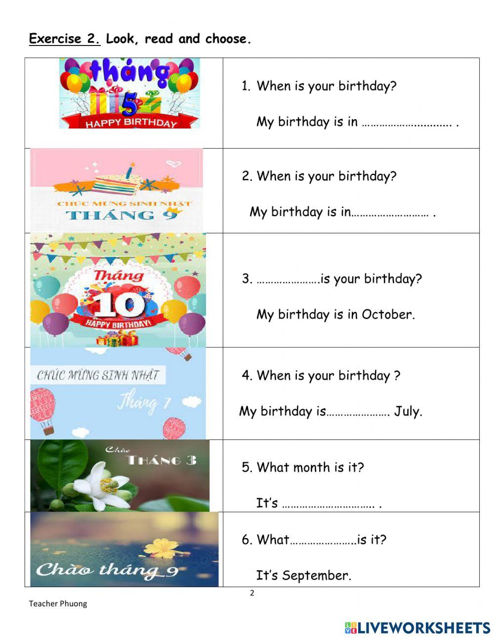 Unit 10.When is your birthday?