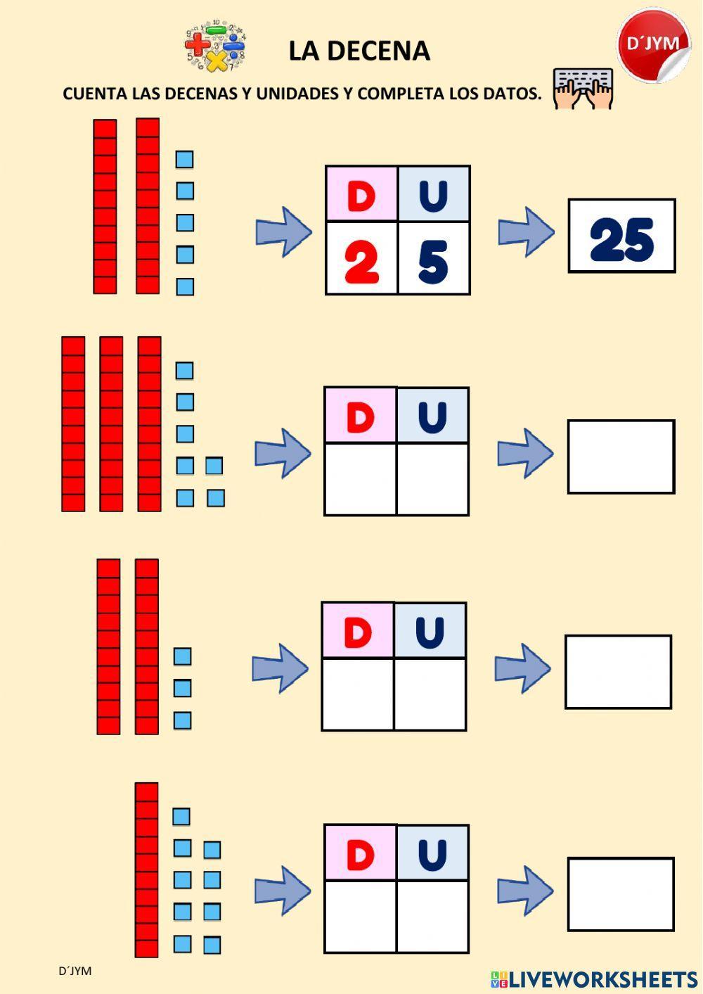 La decena - Determinación por bloques