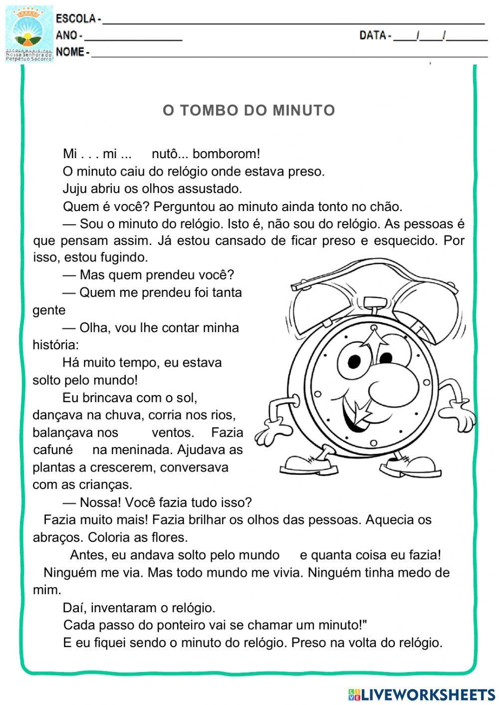  O tombo do minuto