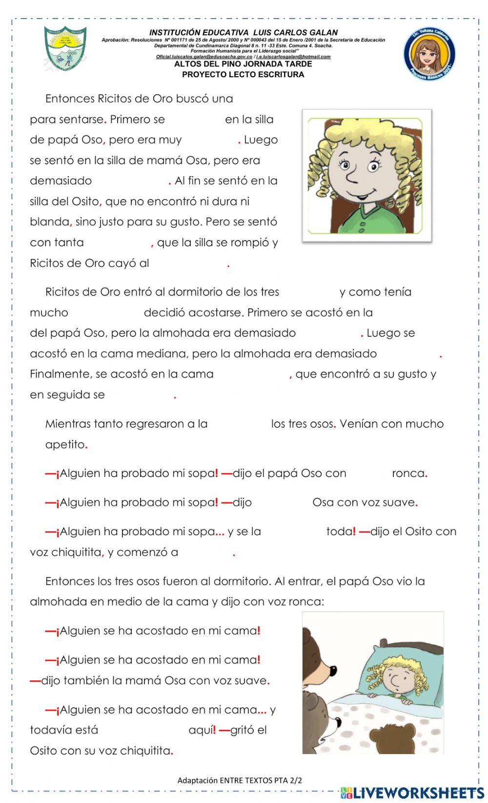 comprensi-n-lectora-ricitos-de-oro-y-los-tres-osos-worksheet-live-worksheets
