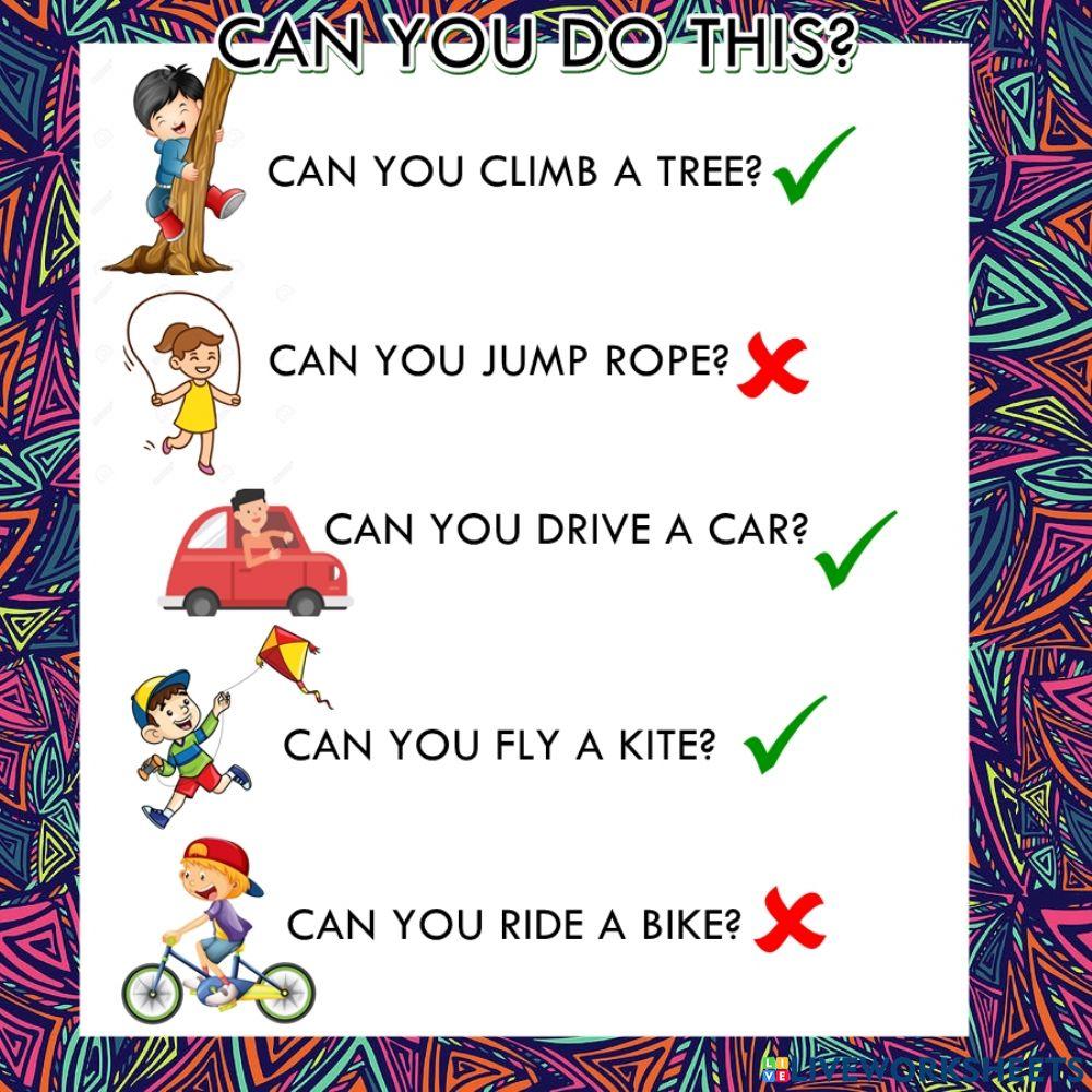 Can you...?