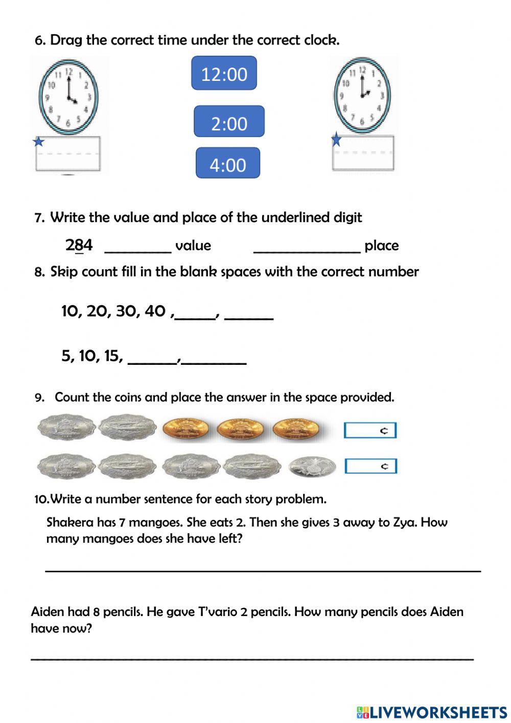 Grade 3 Pretest