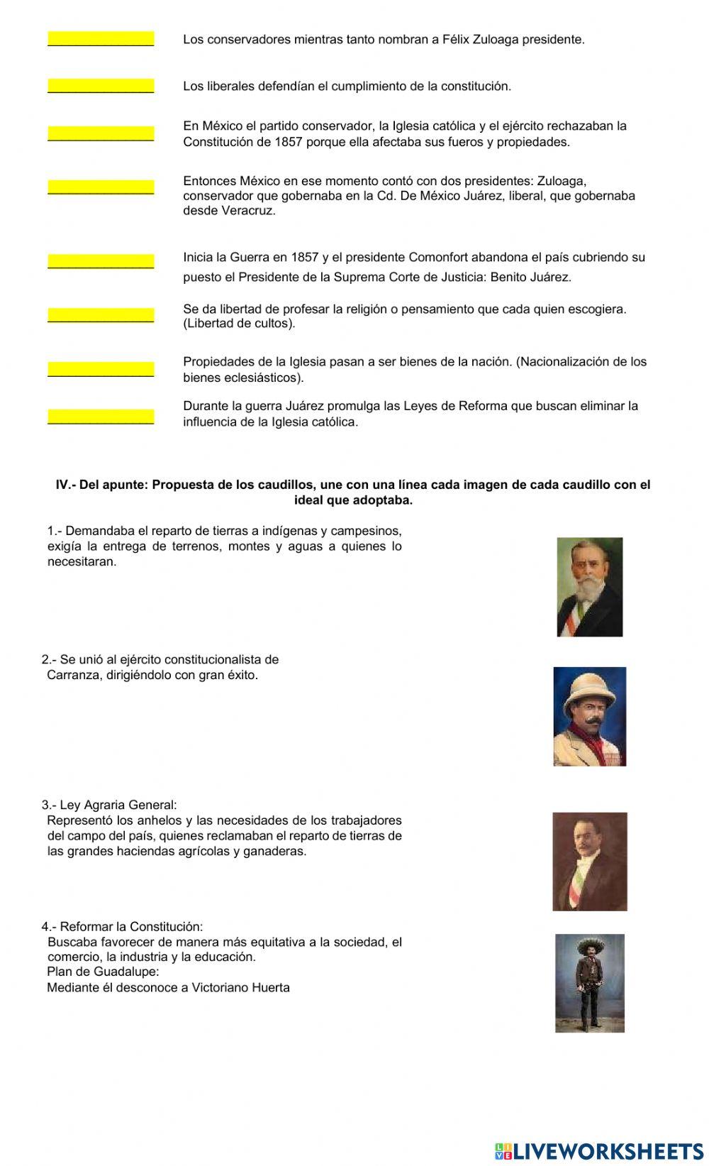 Examen 5 grado bloque V