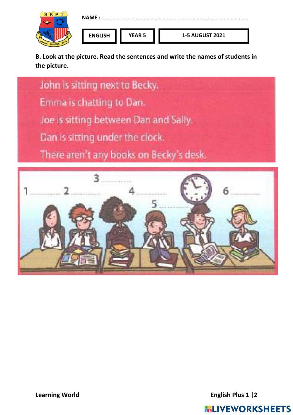 ENG Y5 Week 25 (1-5 AUG) Worksheets 2