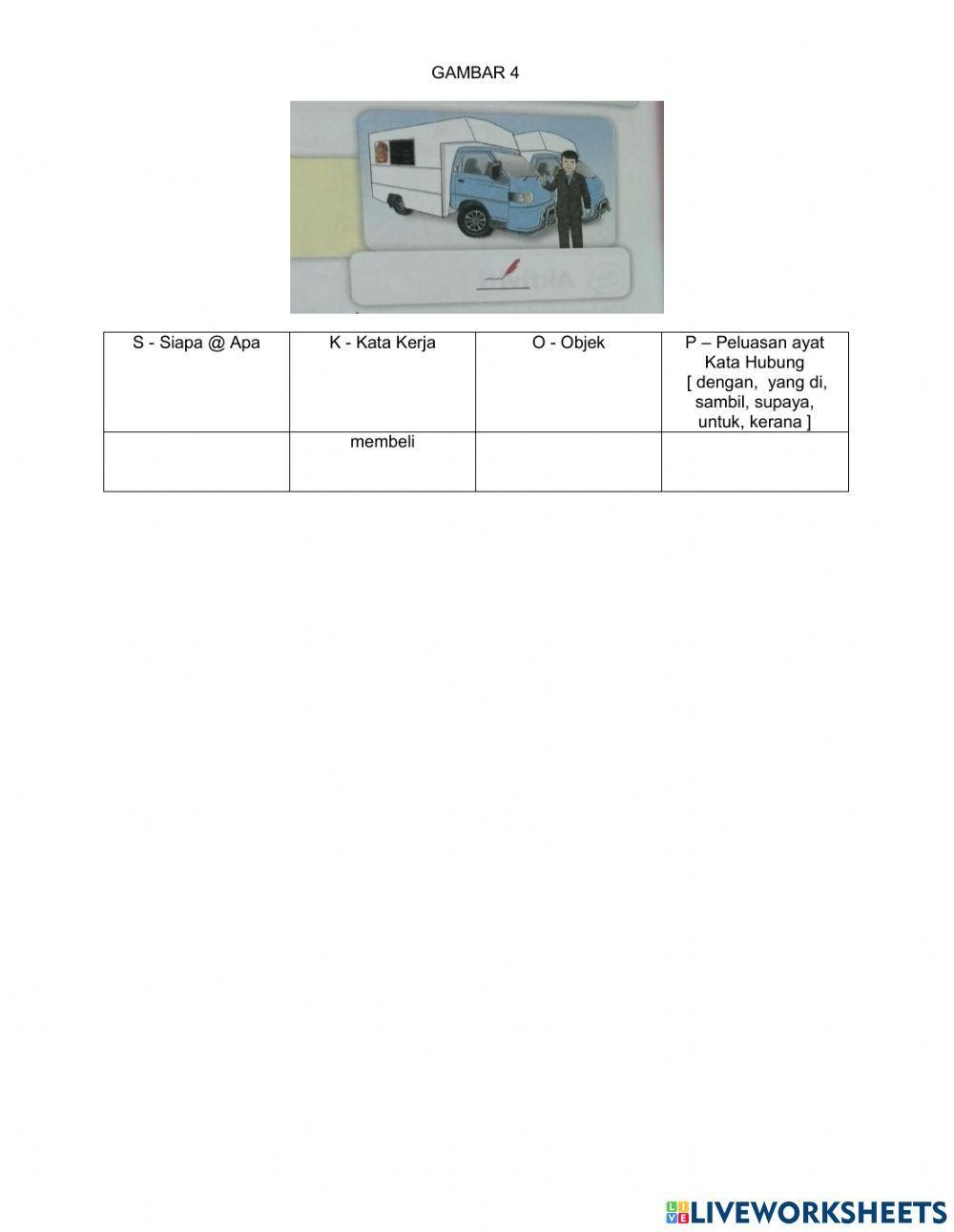 Bina ayat menggunakan teknik SKOP
