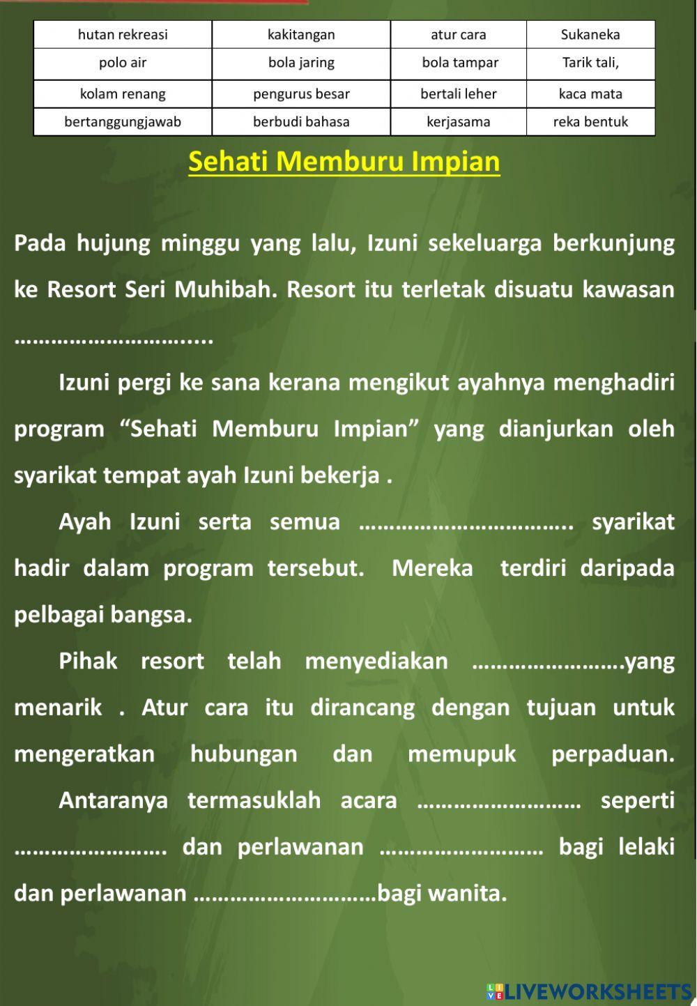 Unit 15 - SEHATI MEMBURU IMPIAN