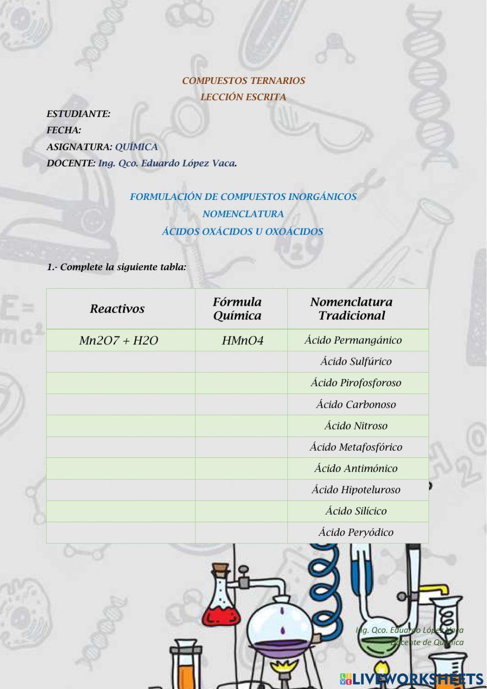 Compuestos Inorgánicos