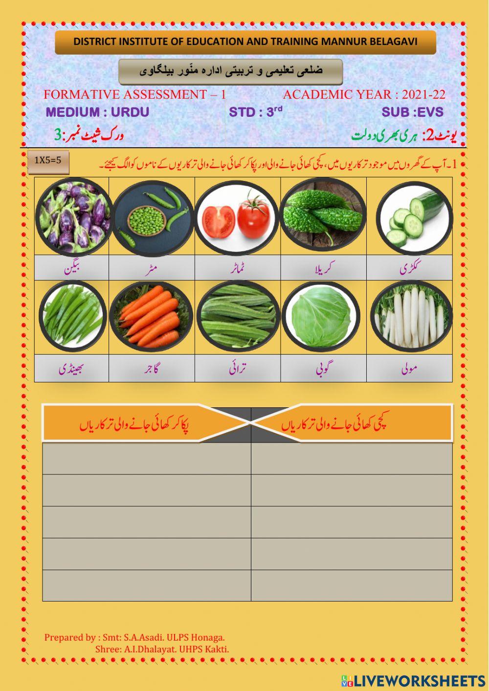 FA1 Urdu 2021 22 Evs Std 3 UNIT 2 Activity 3 Worksheet Live Worksheets fa1-urdu-2021-22-evs-std-3-unit-2-activity-3-worksheet-live-worksheets