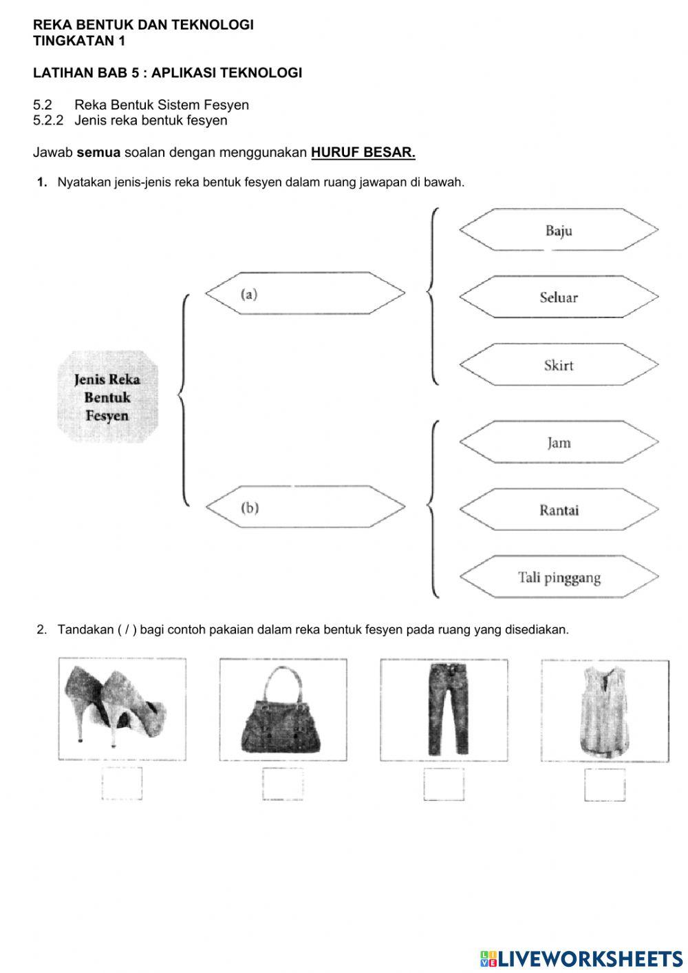 RBT T1 Reka bentuk Fesyen