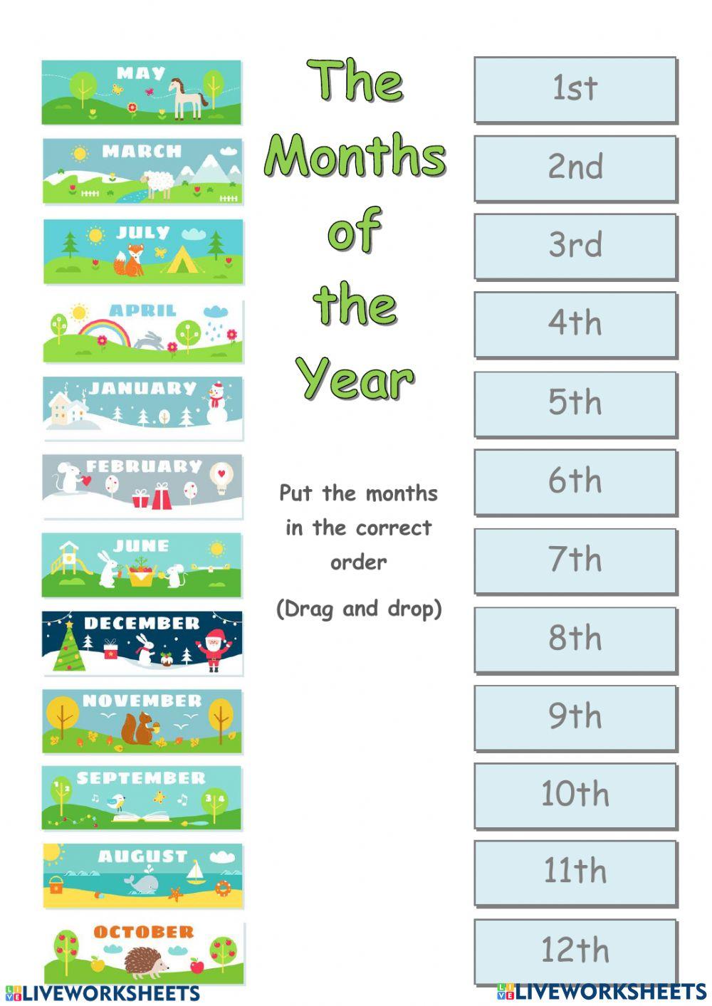 Months in a Year Matching