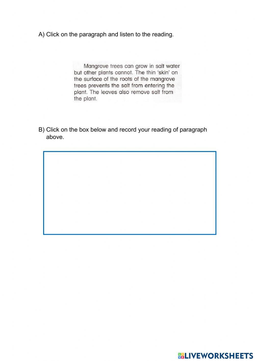 Reading Practice | Free Interactive Worksheets | 1228772