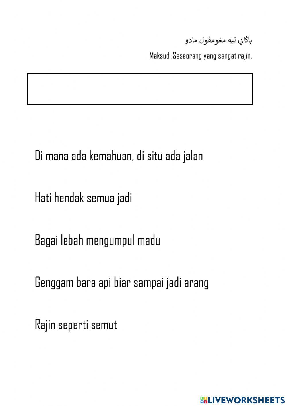 Jawi-Bahasa Melayu Tahun 5