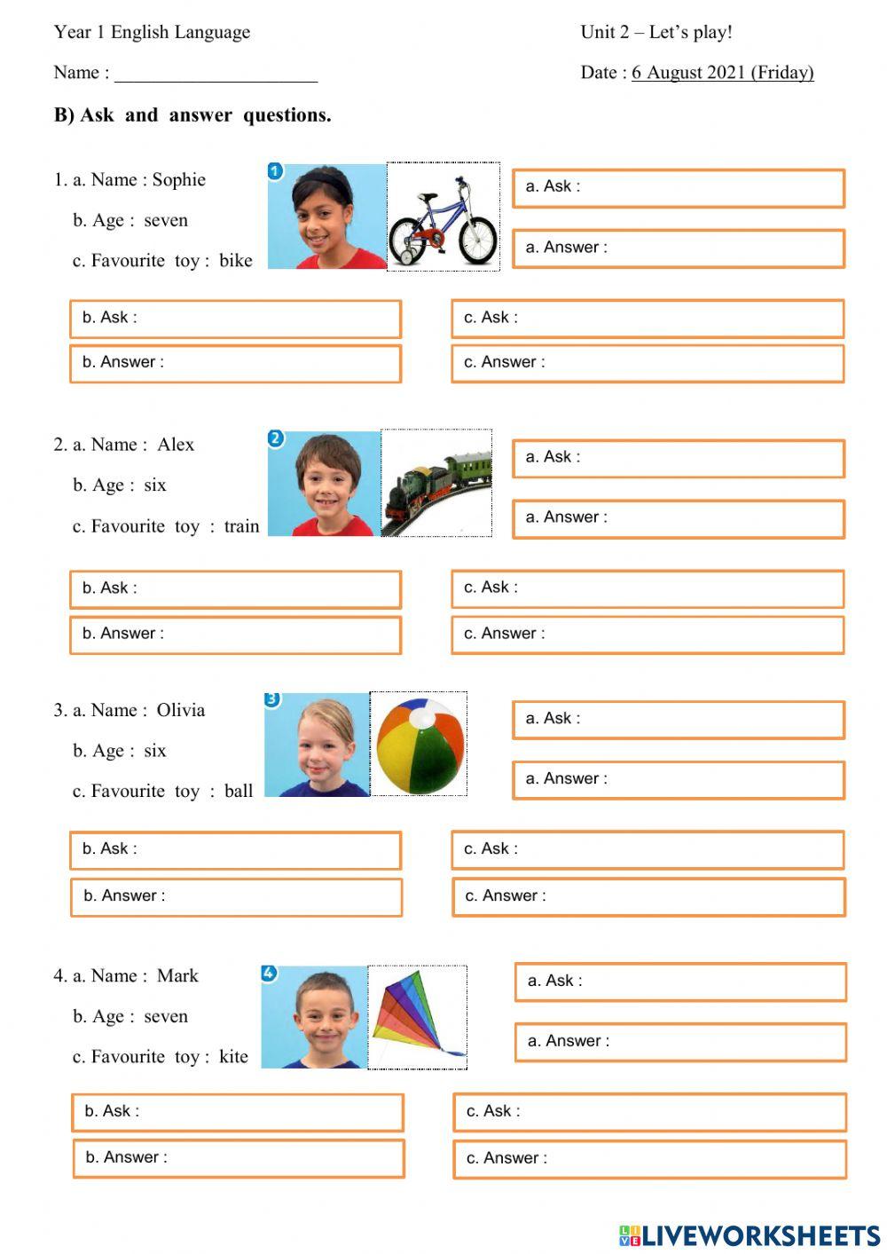 Unit 2 - Let's play!