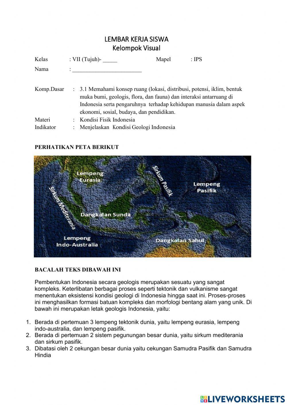 Lkpd ips materi letak geologi indonesia (visual)