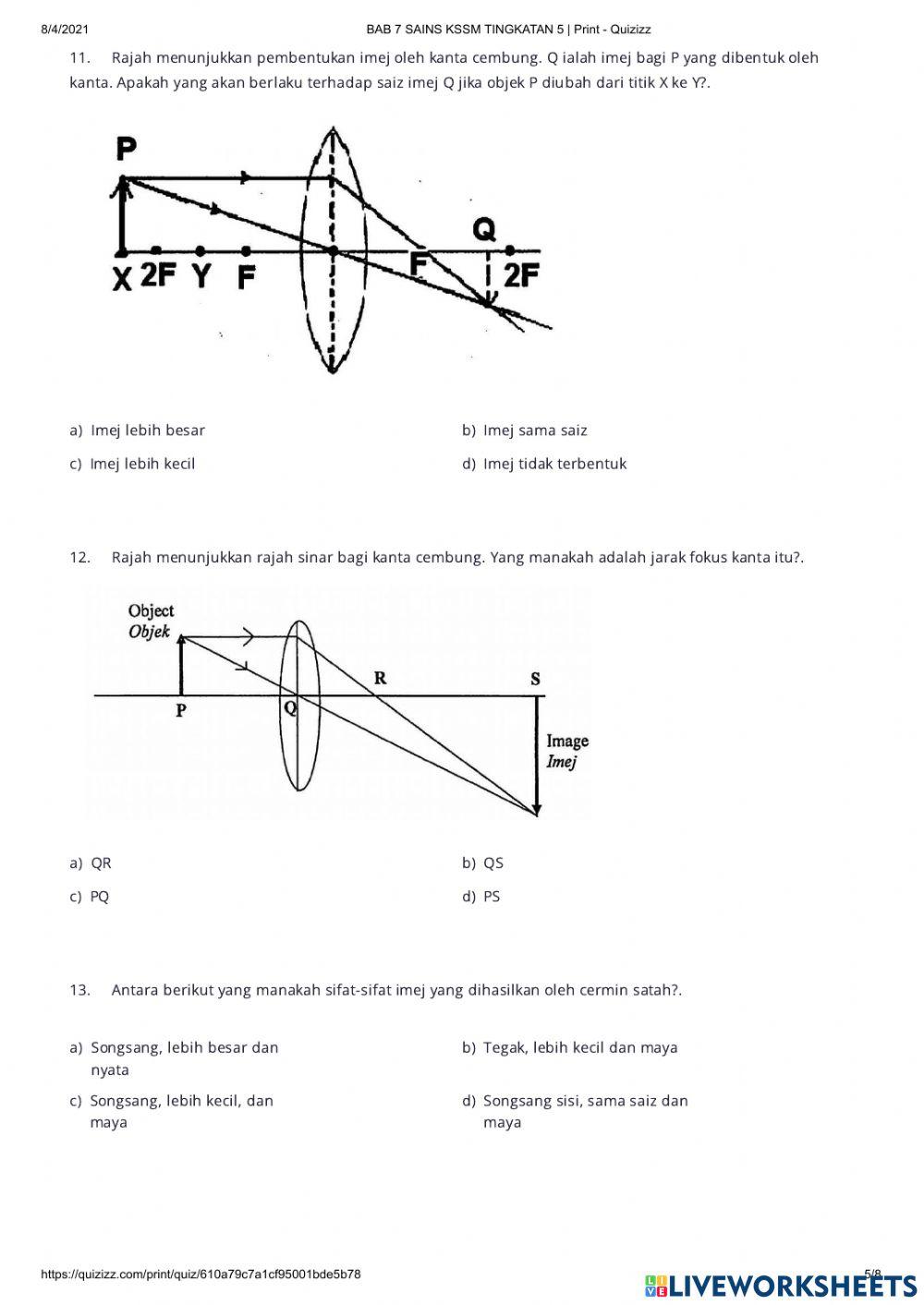Latihan pbd sains bab 7.1 t5 kssm