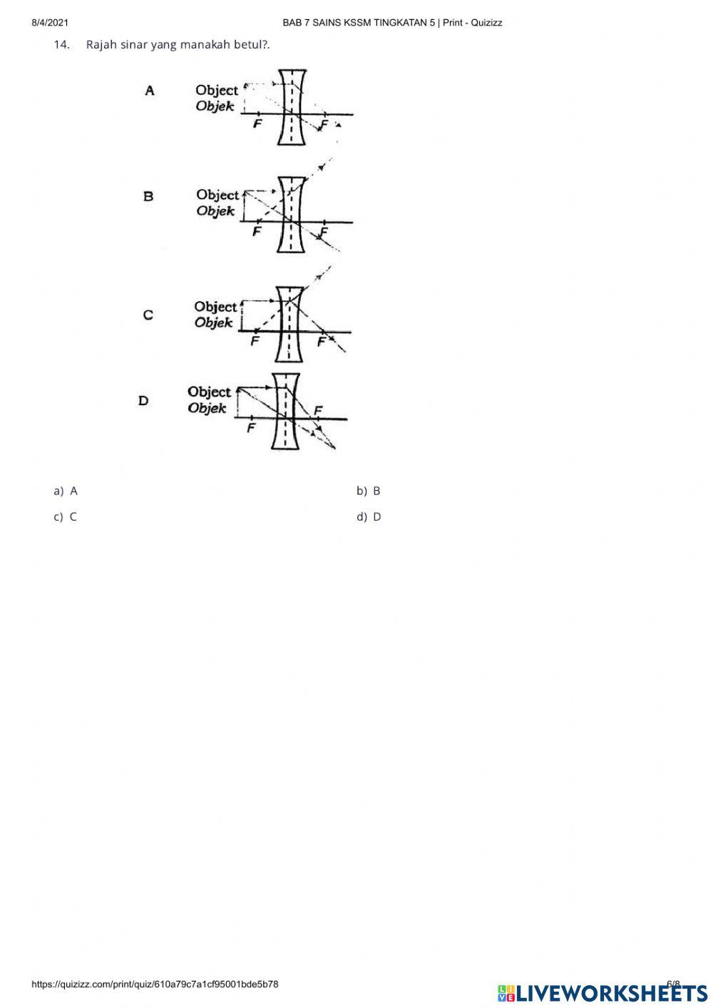 Latihan pbd sains bab 7.1 t5 kssm