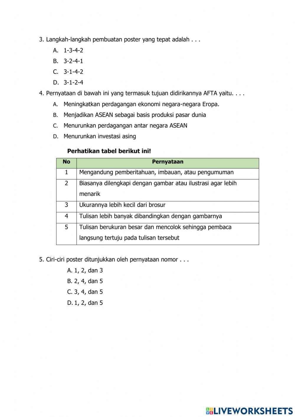 Soal evaluasi