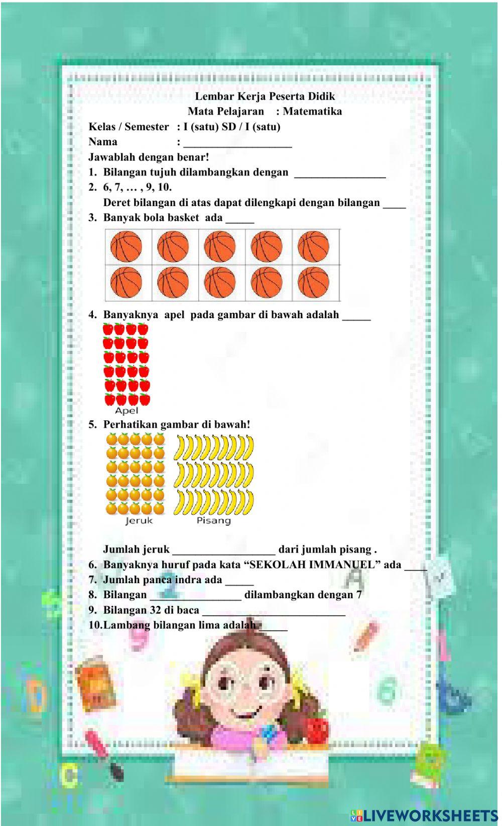 Mengenal bilangan cacah