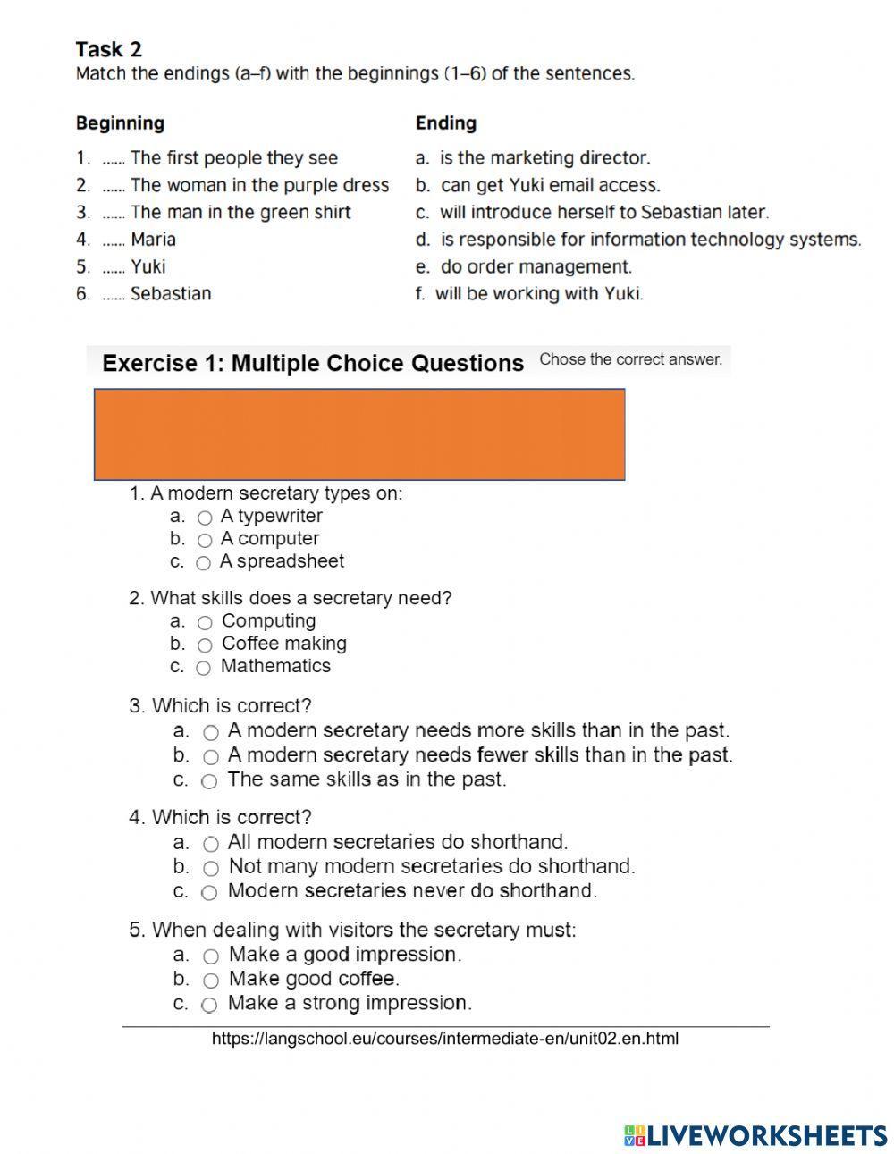 UNIT 6. OFFICE MANAGEMENT. extra-listening. 