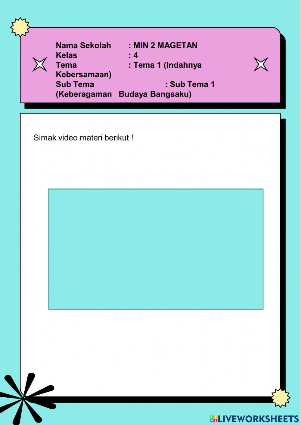Tema 1 Indahnya Kebersamaan