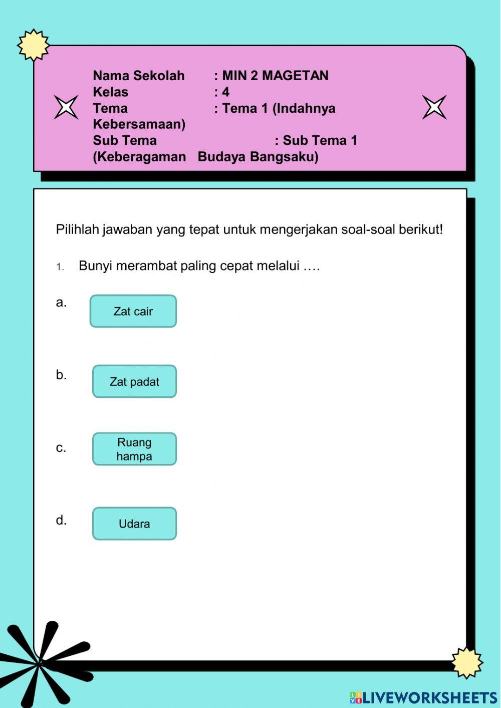 Tema 1 Indahnya Kebersamaan