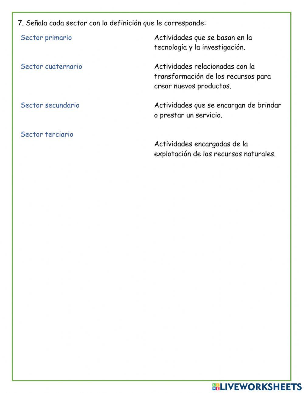 Sectores de la Economía