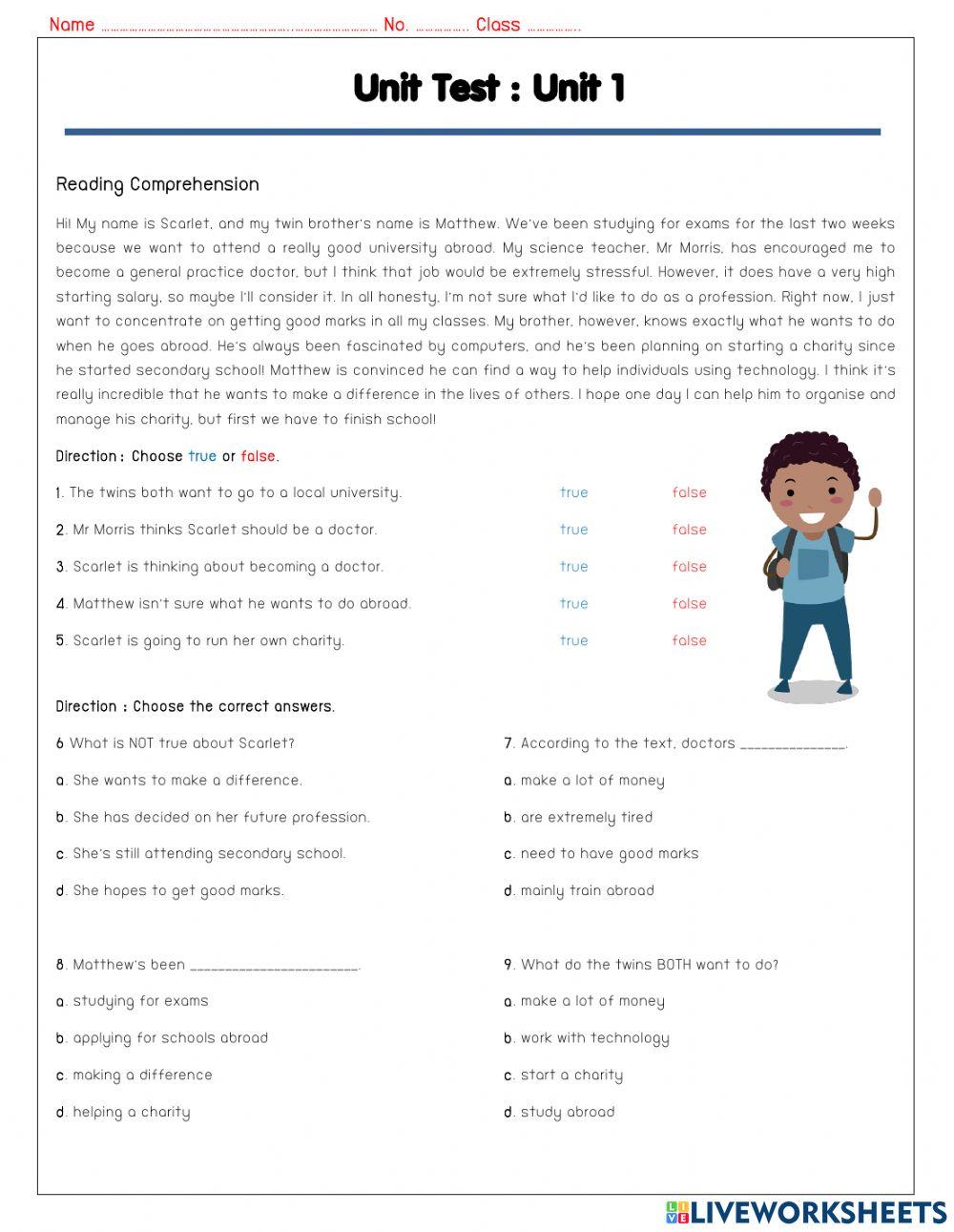New Frontiers Unit 1 Test